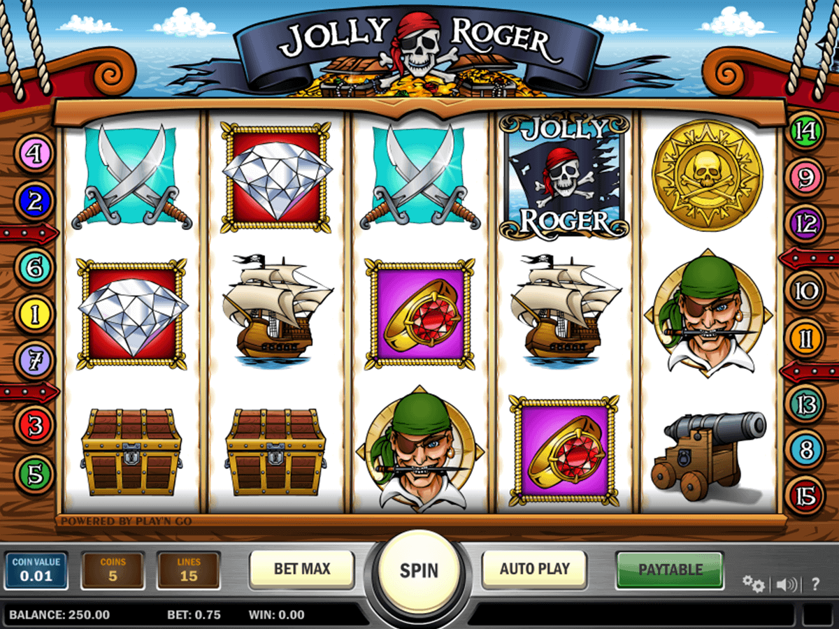 jolly roger playn go spelautomat