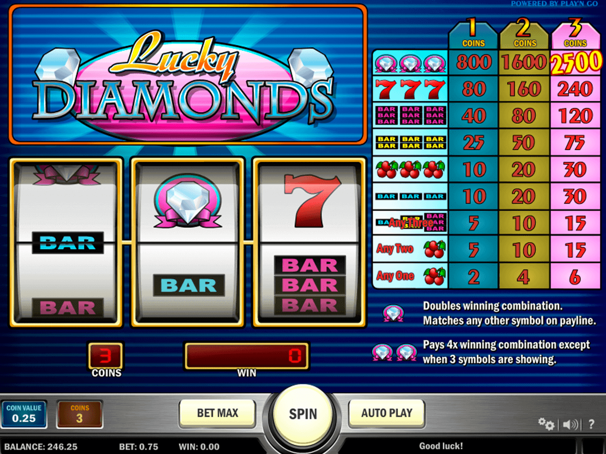 lucky diamonds playn go spelautomat