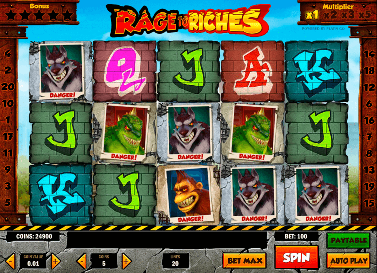rage to riches playn go spelautomat