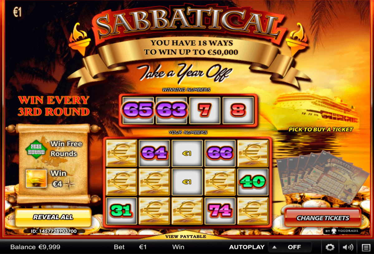 sabbatical yggdrasil skraplott online