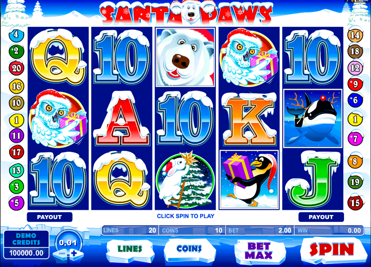santa paws microgaming spelautomat