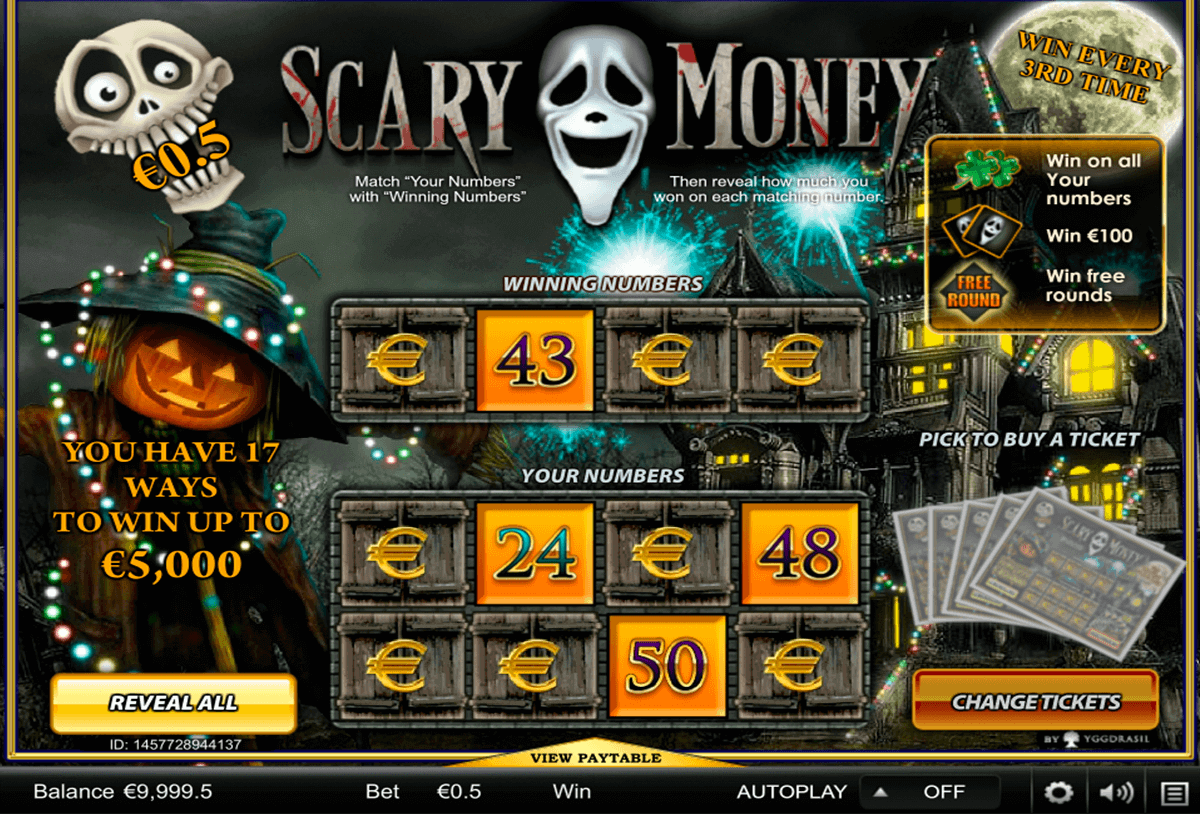 scary money yggdrasil skraplott online