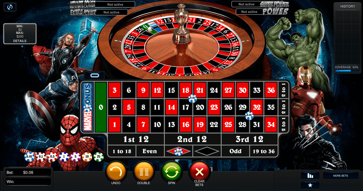 marvel roulette playtech