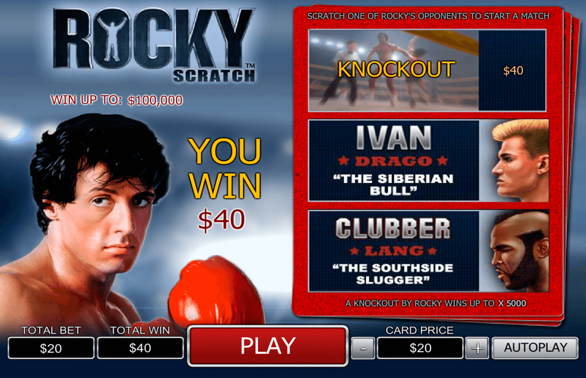rocky scratch playtech