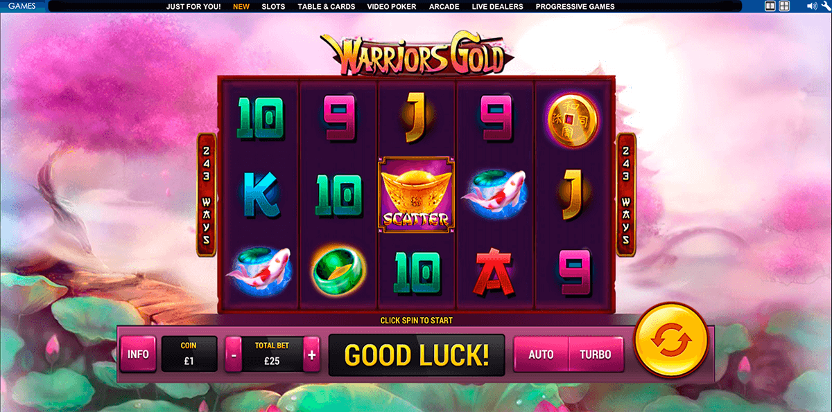 warriors gold playtech