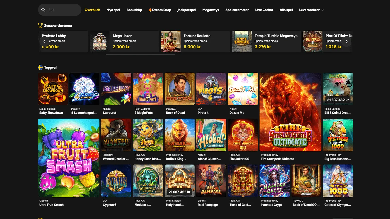 Bethard Casino Spelutbud i Sverige