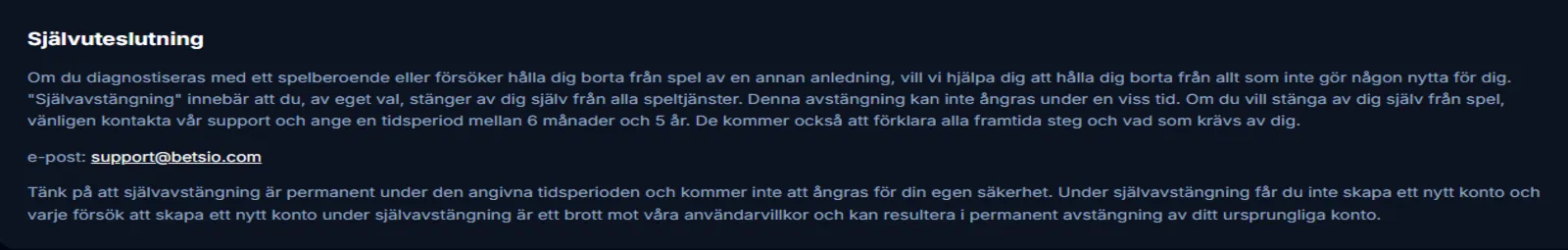 Betsio Hur raderar jag mitt konto