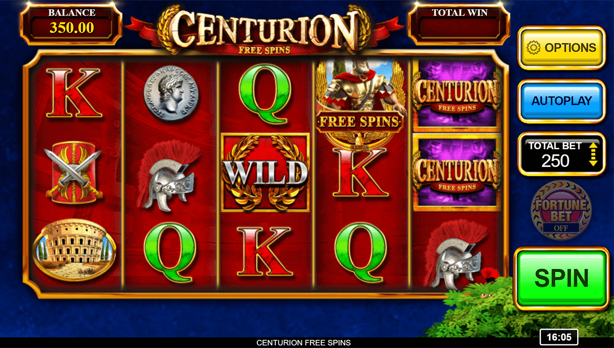 centurion free spins inspired gaming