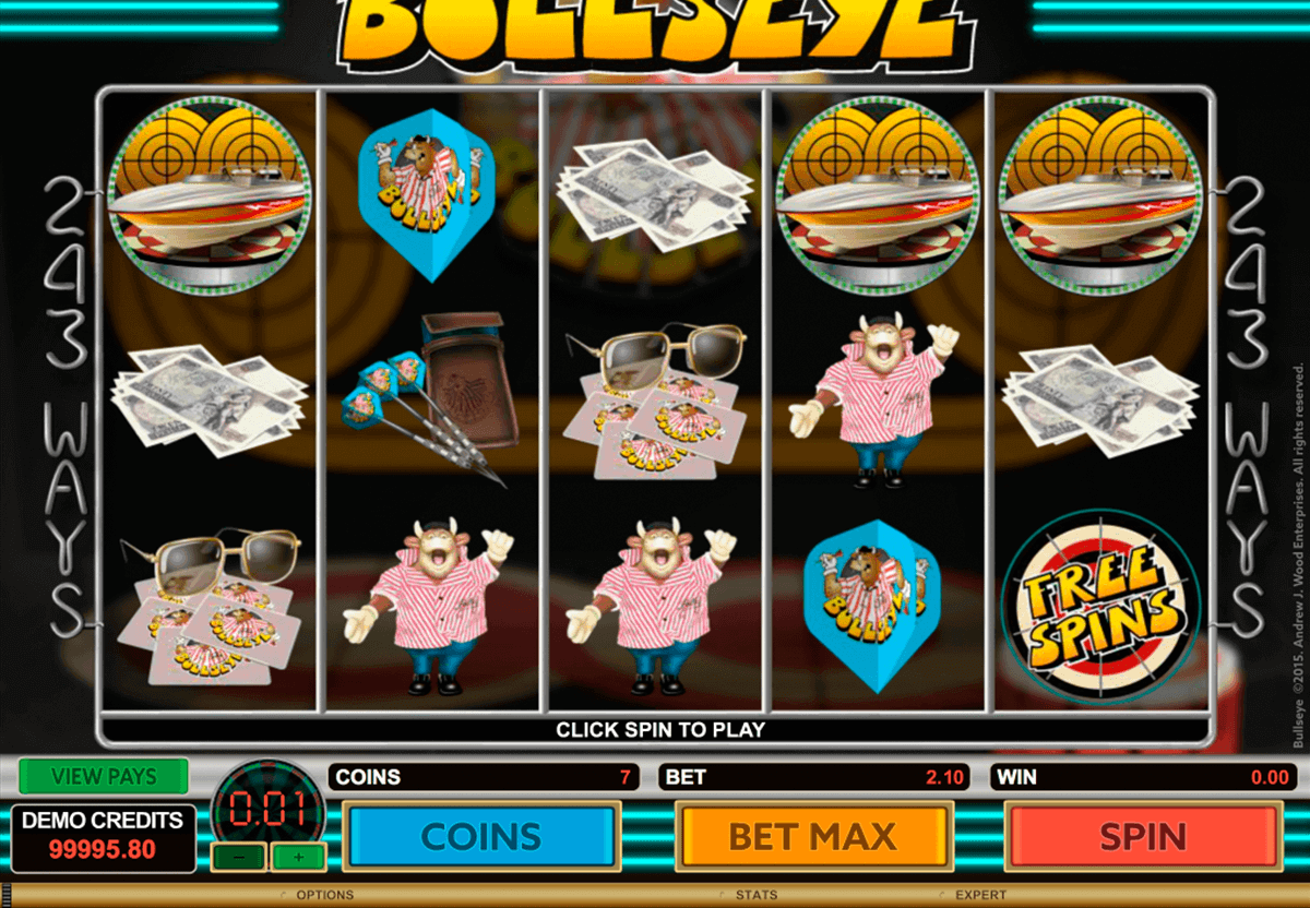 bullseye microgaming spelautomat 