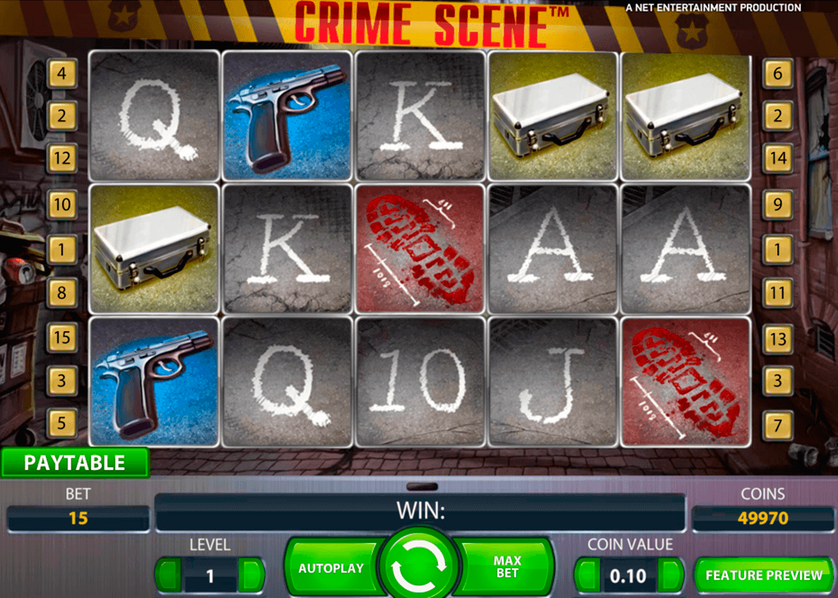 crime scene netent spelautomat 