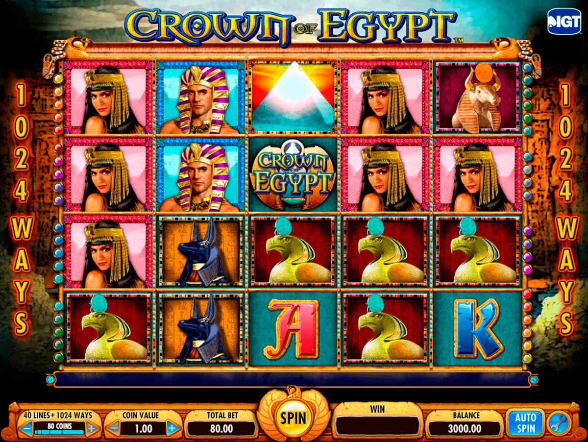 crown of egypt igt spelautomat 