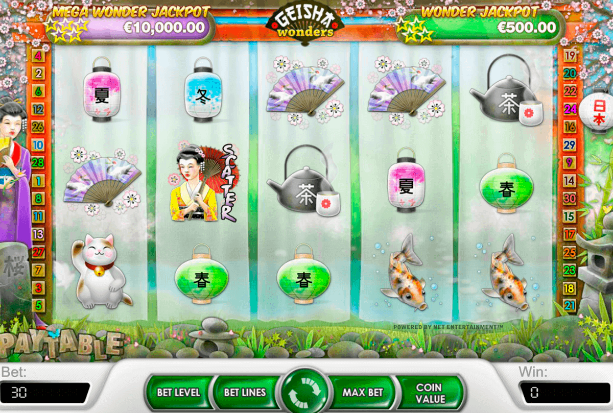 geisha wonders netent spelautomat