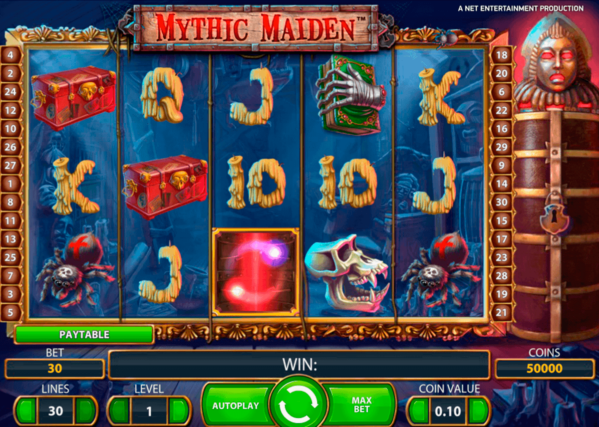 mythic maiden netent spelautomat 