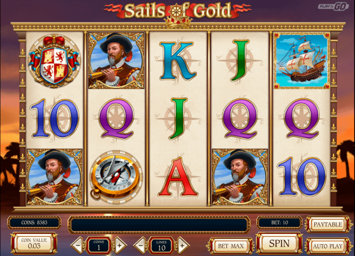 sails of gold playn go spelautomat