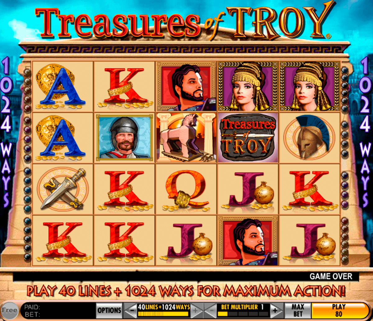 treasures of troy igt spelautomat 