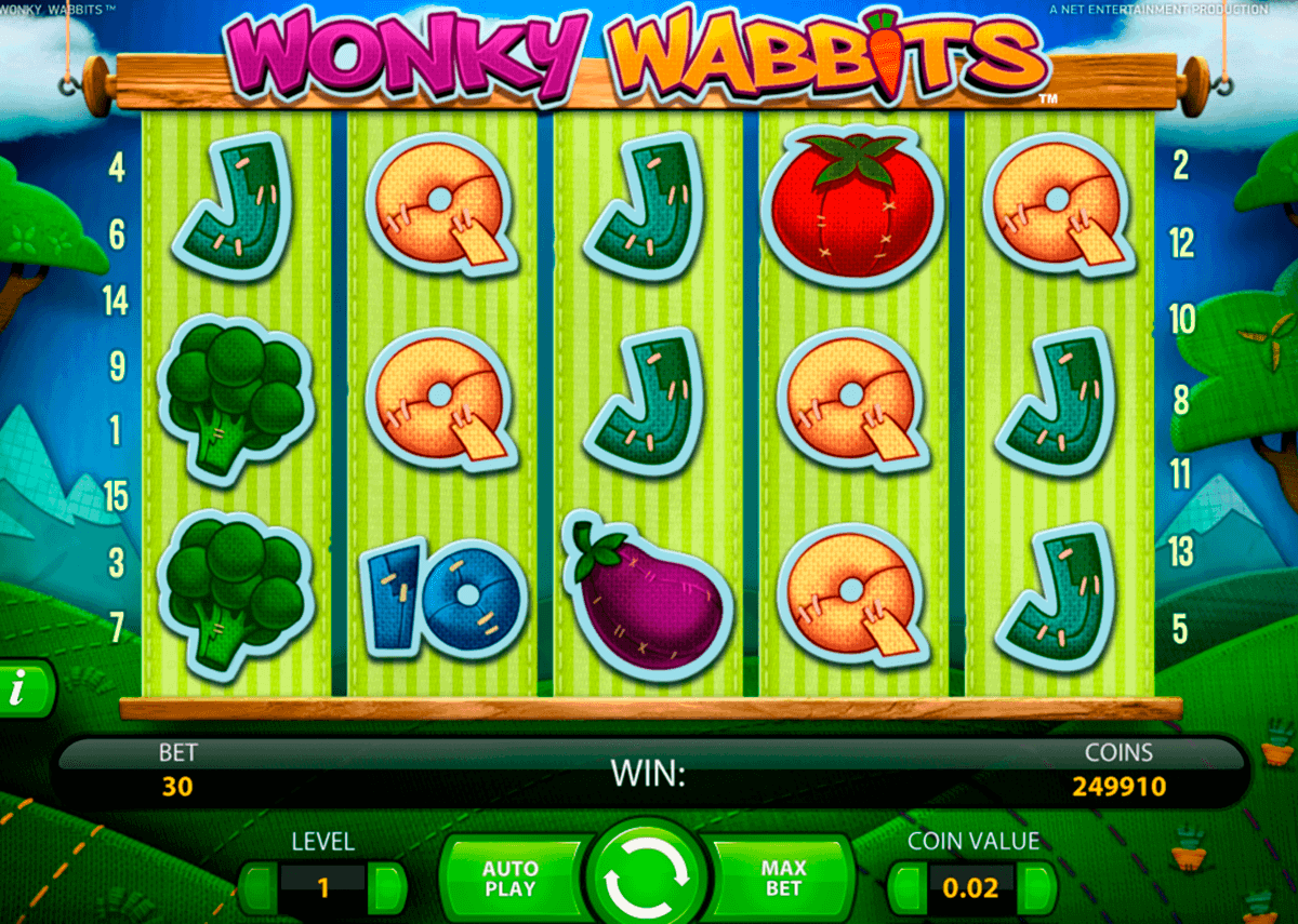 wonky wabbits netent spelautomat