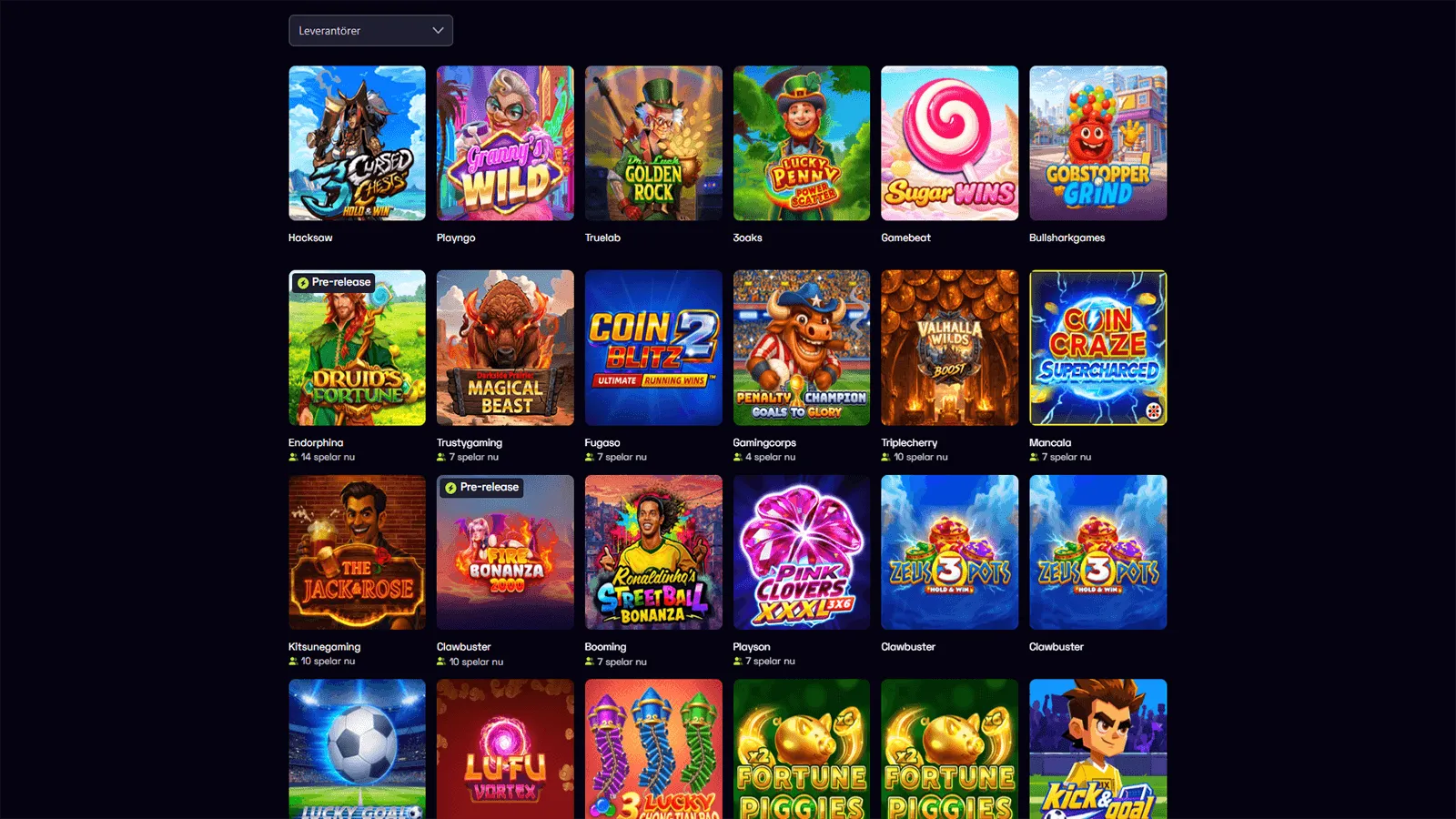 Immerion Casino Spelutbud i Sverige