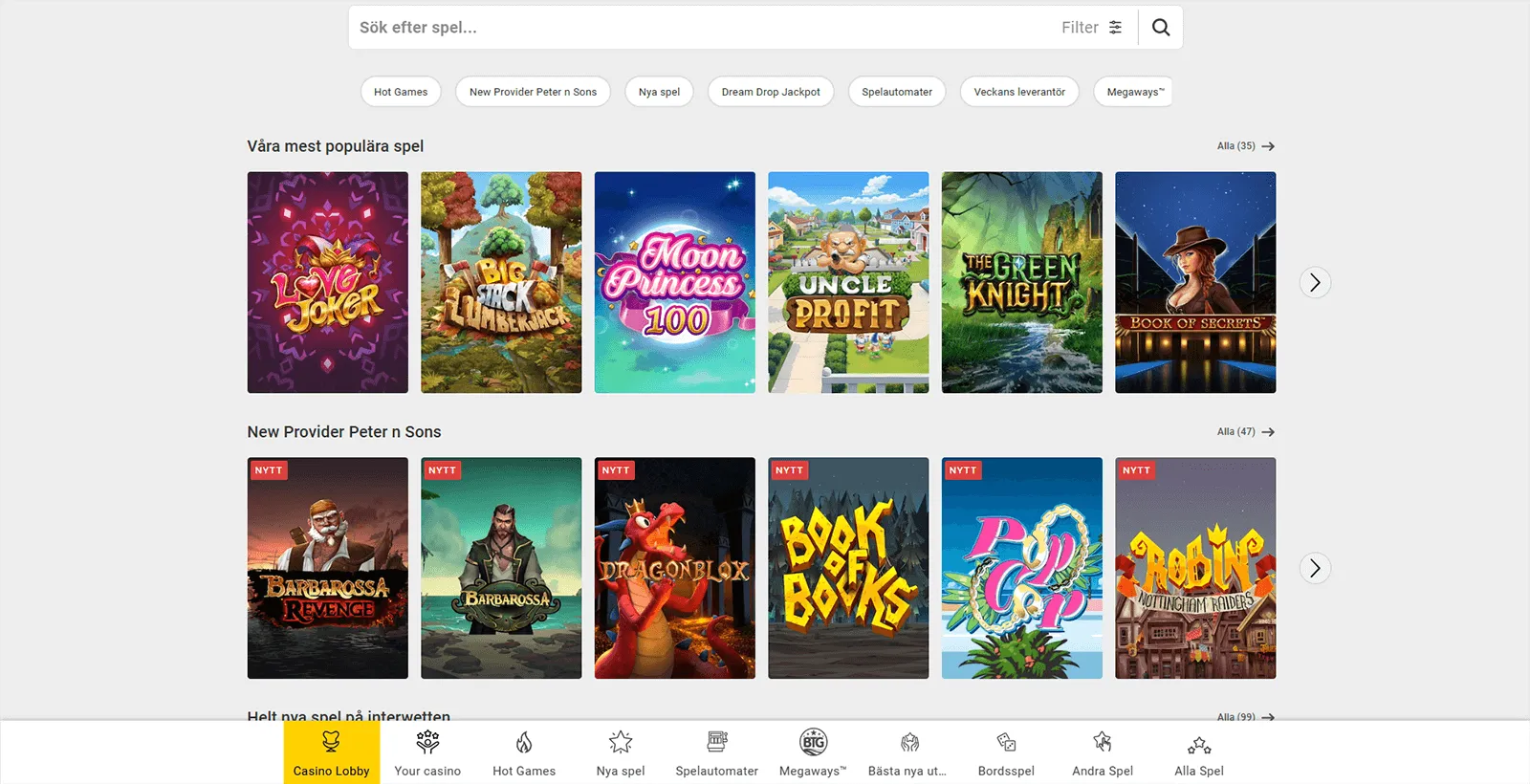 Interwetten Casino Spelutbud i Sverige