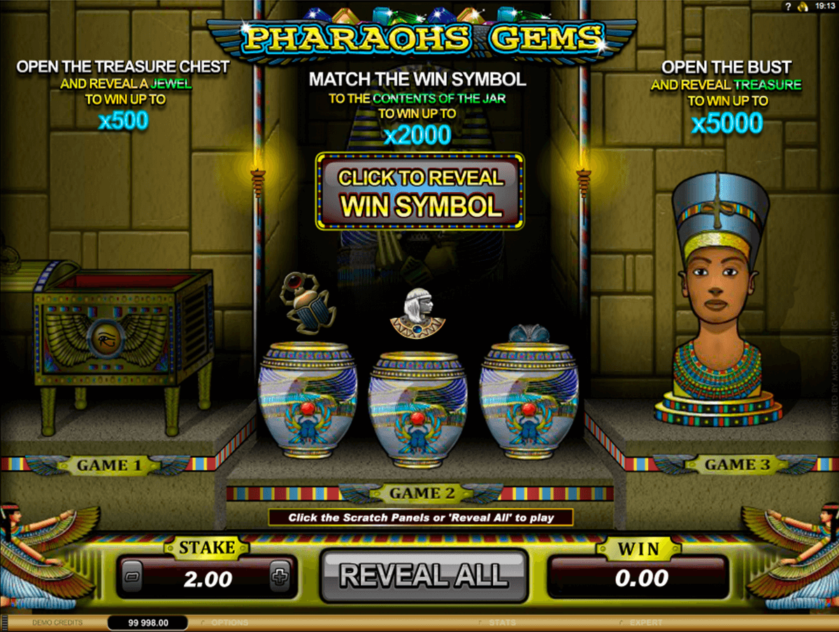 pharoahs gems microgaming