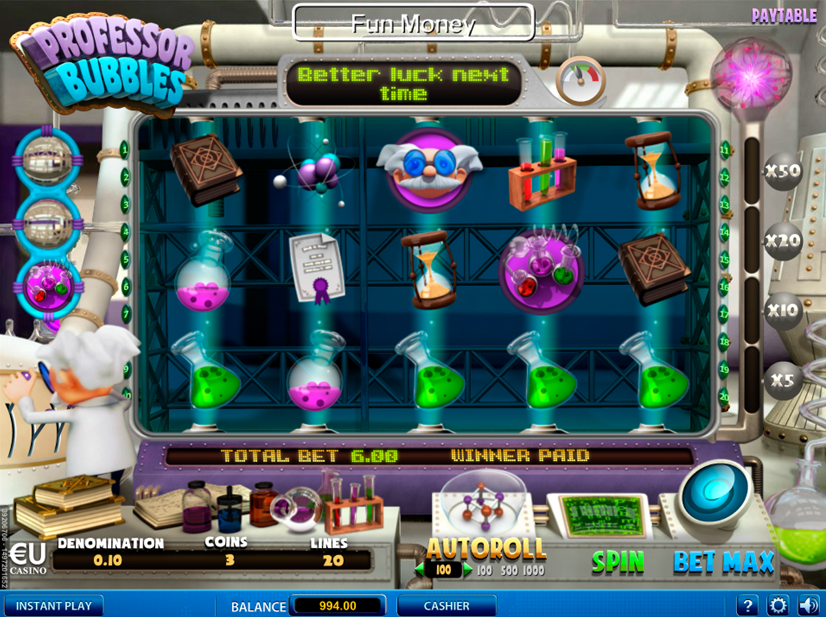 Play The Free Slot Professor Bubbles From SkillOnNet Casinos Play The Free Slot Professor Bubbles From SkillOnNet Casinos